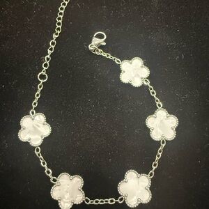 Mother of Pearl & Stainless Steel Clover Bracelet